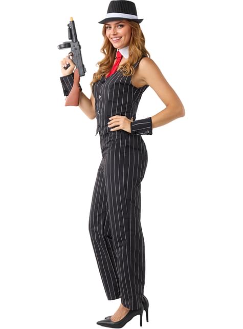 Disfraz de gangster mafiosa para mujer - Funiglobal | Funidelia