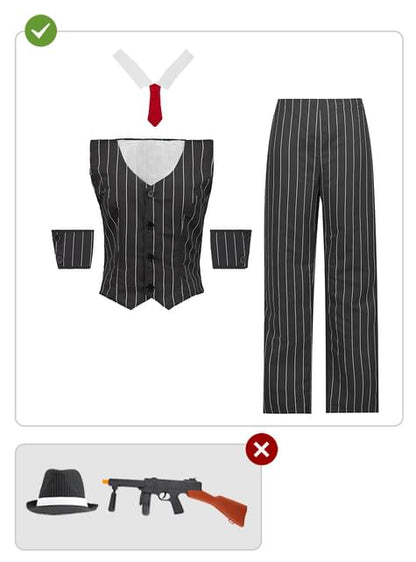 Disfraz de gangster mafiosa para mujer - Funiglobal | Funidelia