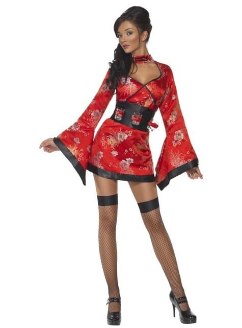 Disfraz de geisha con chupitos Fever - Smiffys | Funidelia