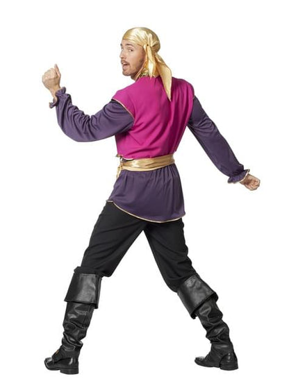 Disfraz de gitano morado para hombre