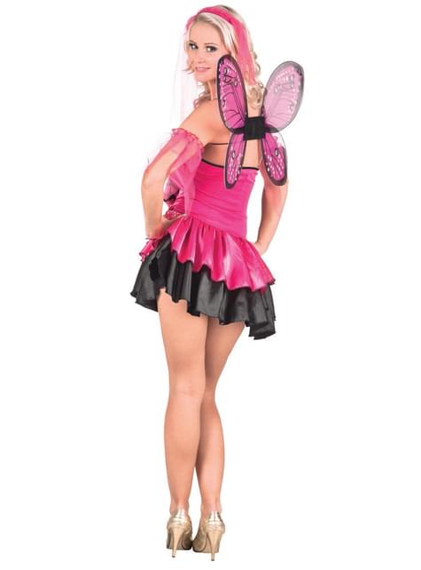 Disfraz de hada rosa sexy para mujer