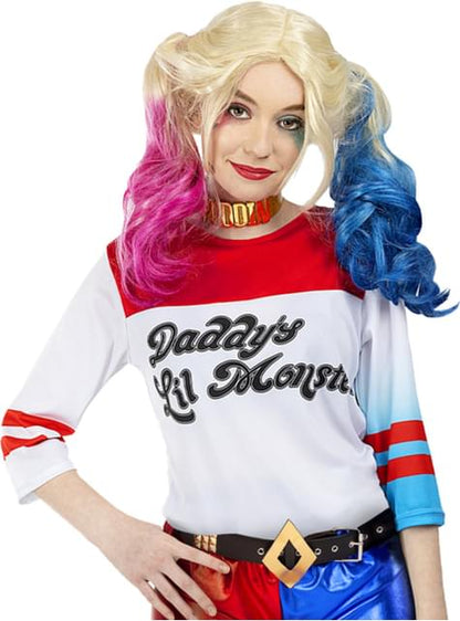 Disfraz de Harley Quinn para mujer con peluca y bate hinchable - Escuadrón Suicida - Funiglobal | Funidelia