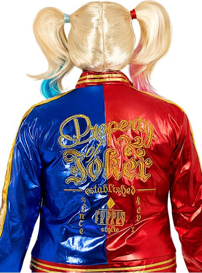 Disfraz de Harley Quinn para mujer con peluca y bate hinchable talla grande - Escuadrón Suicida - Funiglobal | Funidelia