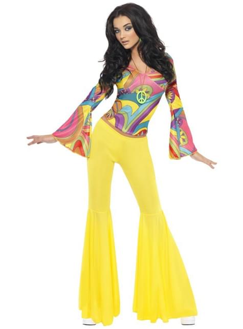 Disfraz de hippie amigable para mujer - Smiffys | Funidelia