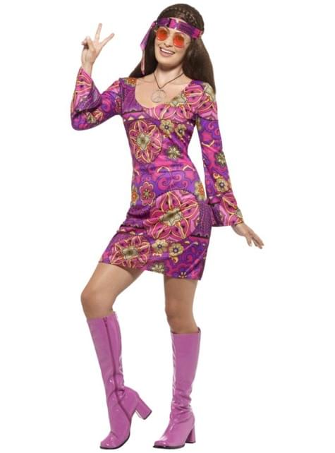 Disfraz de hippie amor libre para mujer - Smiffys | Funidelia
