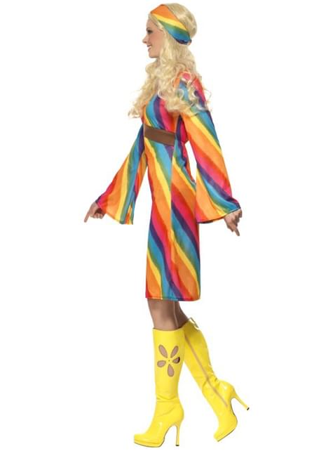 Disfraz de hippie arco iris para mujer - Smiffys | Funidelia