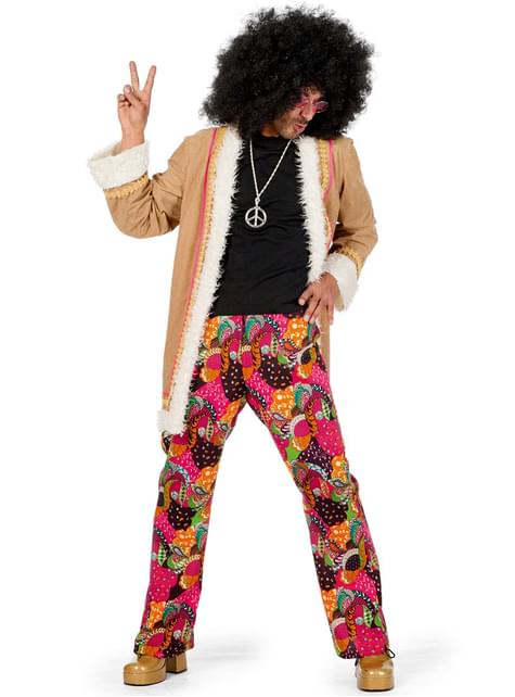 Disfraz de hippie beige para hombre - Wilbers | Funidelia