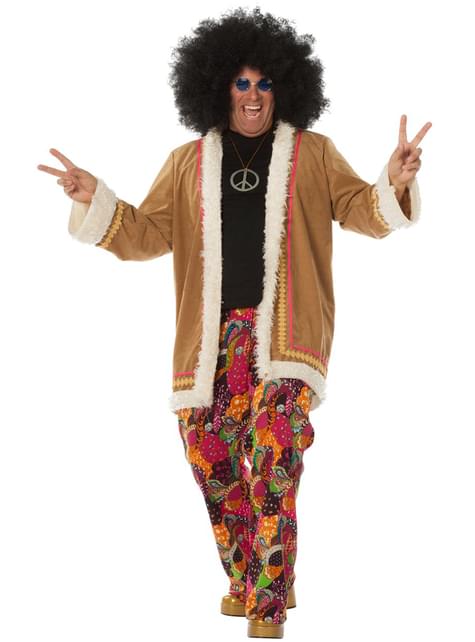 Disfraz de hippie beige para hombre - Wilbers | Funidelia