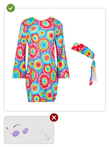 Disfraz de Hippie de los 60’s para mujer - Funiglobal | Funidelia