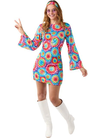 Disfraz de Hippie de los 60’s para mujer - Funiglobal | Funidelia