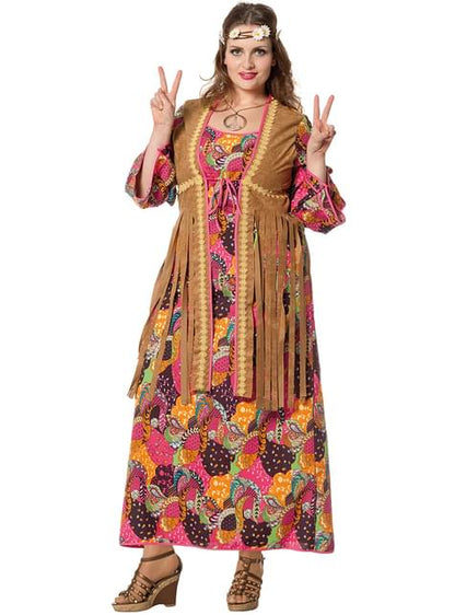 Disfraz de hippie Deluxe para mujer - Wilbers | Funidelia