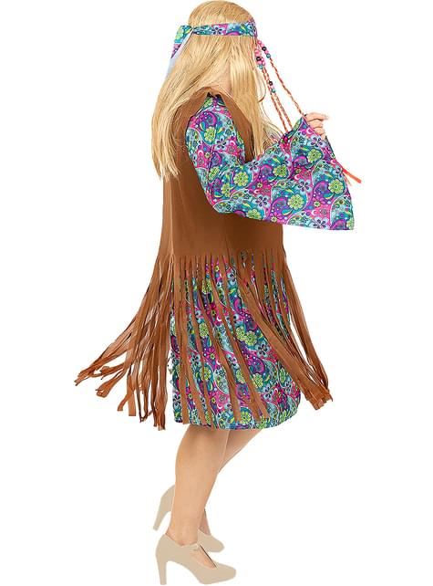 Disfraz de hippie para mujer talla grande - Funiglobal | Funidelia
