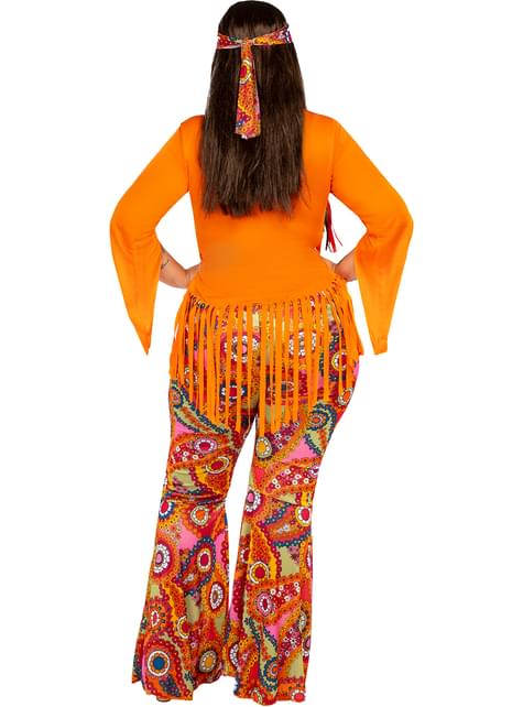 Disfraz de Hippie feliz para mujer talla grande - Funiglobal | Funidelia