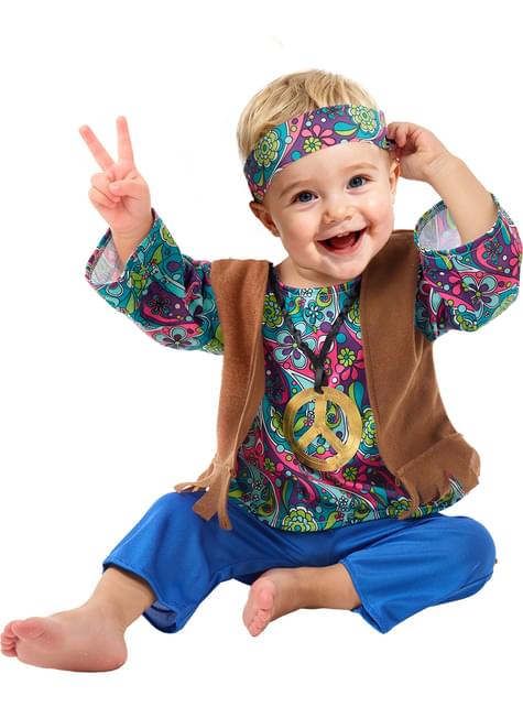 Disfraz de Hippie para bebé - Funiglobal | Funidelia