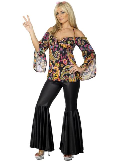 Disfraz de hippie para mujer - Smiffys | Funidelia