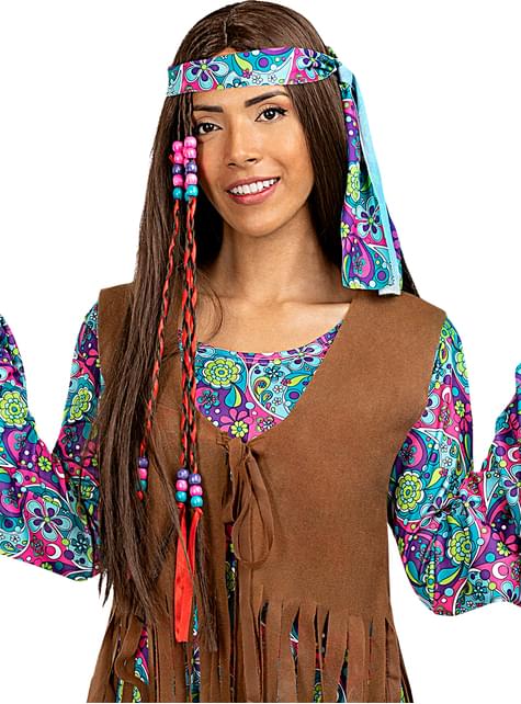 Disfraz de hippie para mujer - Funiglobal | Funidelia