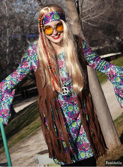 Disfraz de hippie para mujer - Funiglobal | Funidelia