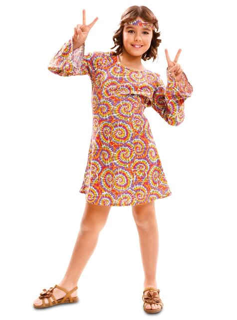 Disfraz de hippie psicodélica para niña