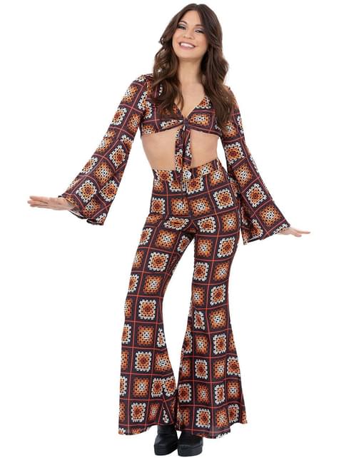 Disfraz de hippie vintage años 60 para mujer - Smiffys | Funidelia