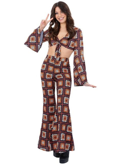 Disfraz de hippie vintage años 60 para mujer - Smiffys | Funidelia