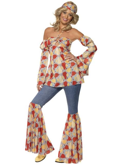 Disfraz de hippie vintage para mujer - Smiffys | Funidelia