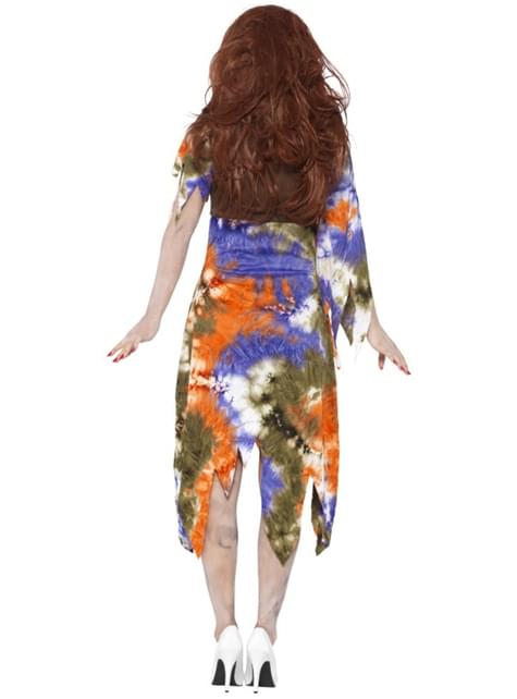 Disfraz de hippie zombie para mujer