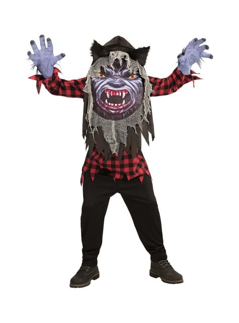 Disfraz de hombre lobo aterrador gigante infantil