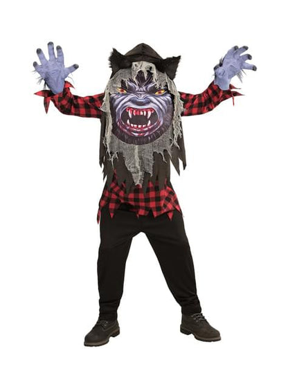 Disfraz de hombre lobo aterrador gigante infantil