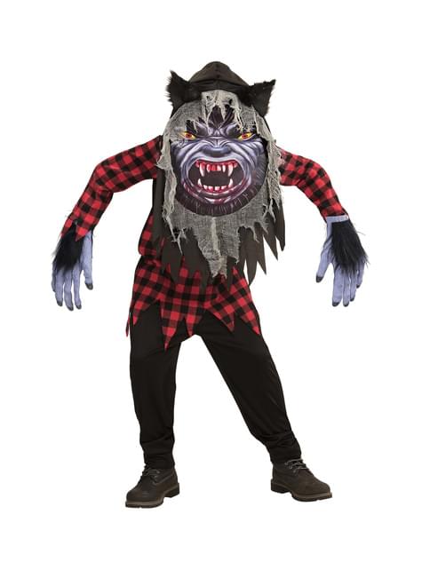 Disfraz de hombre lobo aterrador gigante infantil
