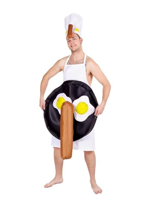 Disfraz de huevos fritos y salchicha