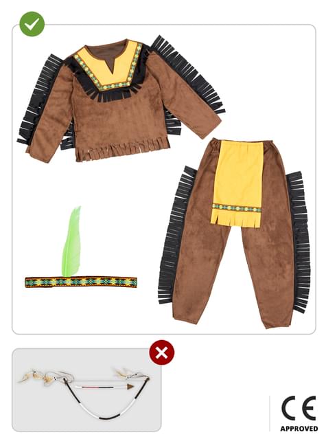 Disfraz de Indio Deluxe para niño - Funiglobal | Funidelia