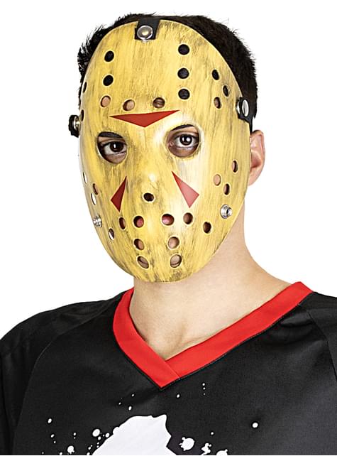Disfraz de Jason Viernes 13 hockey para hombre con machete - Funiglobal | Funidelia