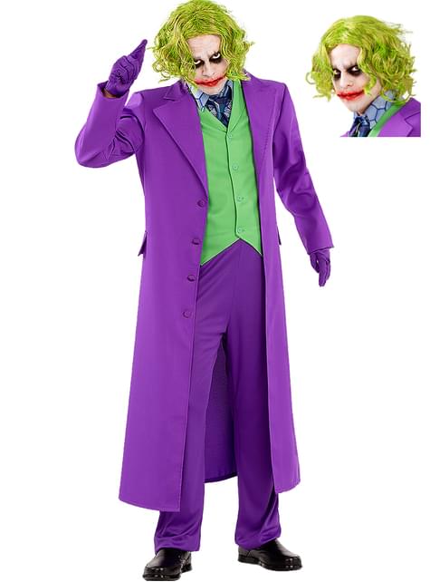 Disfraz de Joker con peluca talla grande - El Caballero Oscuro