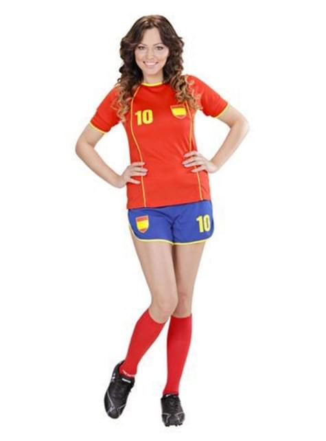Disfraz de jugadora de fútbol Español para mujer - Widmann | Funidelia