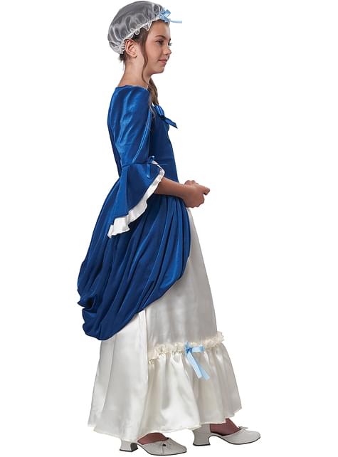 Disfraz de la Época Colonial elegante para niña
