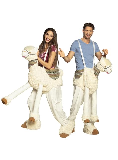 Disfraz de llama Ride On para adulto