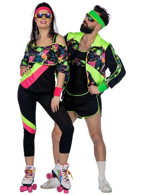 Disfraz de los años 80 aerobic para mujer - Wilbers | Funidelia