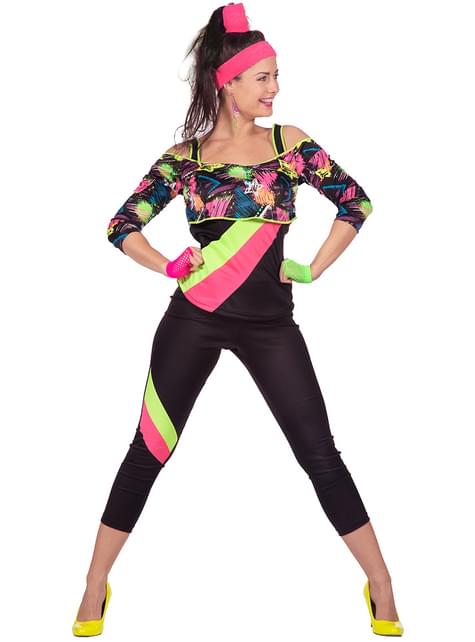 Disfraz de los años 80 aerobic para mujer - Wilbers | Funidelia
