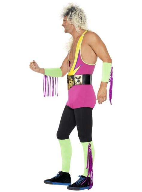Disfraz de luchador retro para hombre