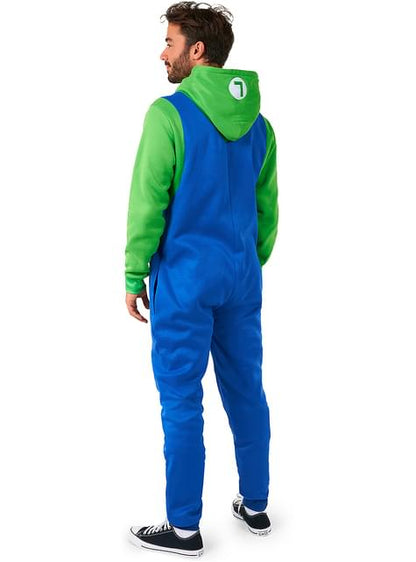 Disfraz de Luigi onesie para adulto - Super Mario Bros - Opposuits | Funidelia