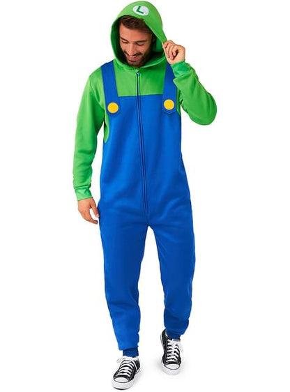 Disfraz de Luigi onesie para adulto - Super Mario Bros - Opposuits | Funidelia