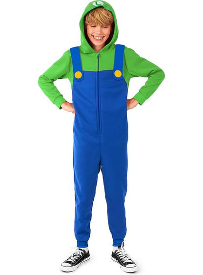 Disfraz de Luigi Onesie para niños - Super Mario Bros - Opposuits | Funidelia