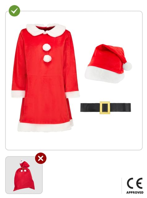 Disfraz de Mamá Noel Deluxe para niña - Funiglobal | Funidelia