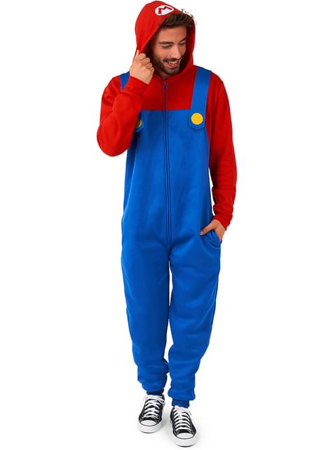 Disfraz de Mario Onesie para adulto - Super Mario Bros - Opposuits | Funidelia