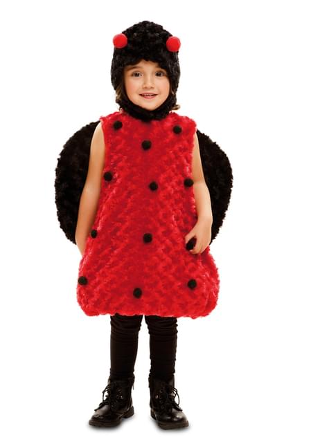 Disfraz de mariquita adorable de peluche para niña