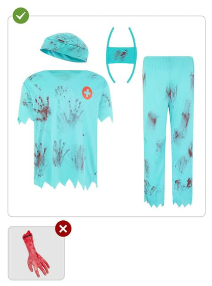 Disfraz de médico cirujano zombie para hombre - Funiglobal | Funidelia