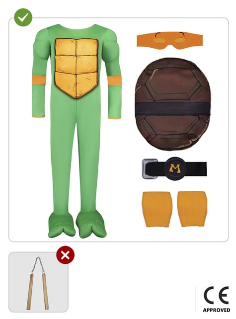 Disfraz de Michelangelo para niño - Las Tortugas Ninja - Funiglobal | Funidelia