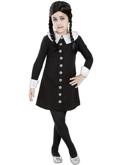 Disfraz de Miércoles Addams para niña - La Familia Addams - Funiglobal | Funidelia