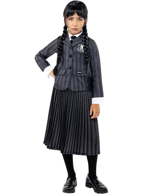 Disfraz de Miércoles Addams uniforme para niña - Wednesday Oficial Netflix - Funiglobal | Funidelia