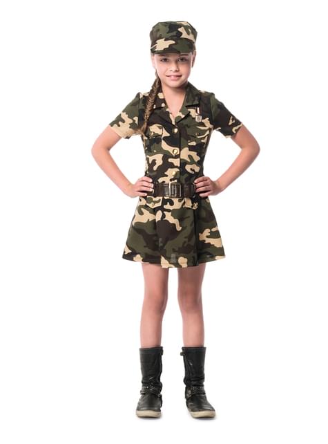 Disfraz de militar para niña